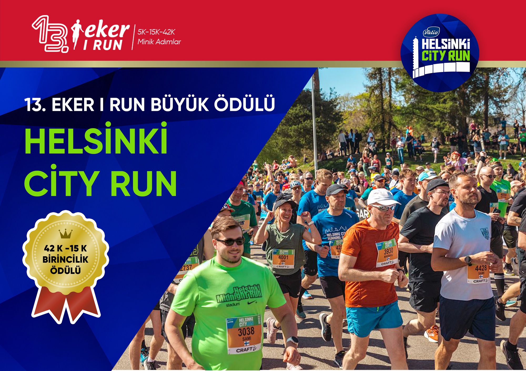 13. Eker I Run şampiyonları Helsinki City Run’da Türkiye’yi temsil edecek
